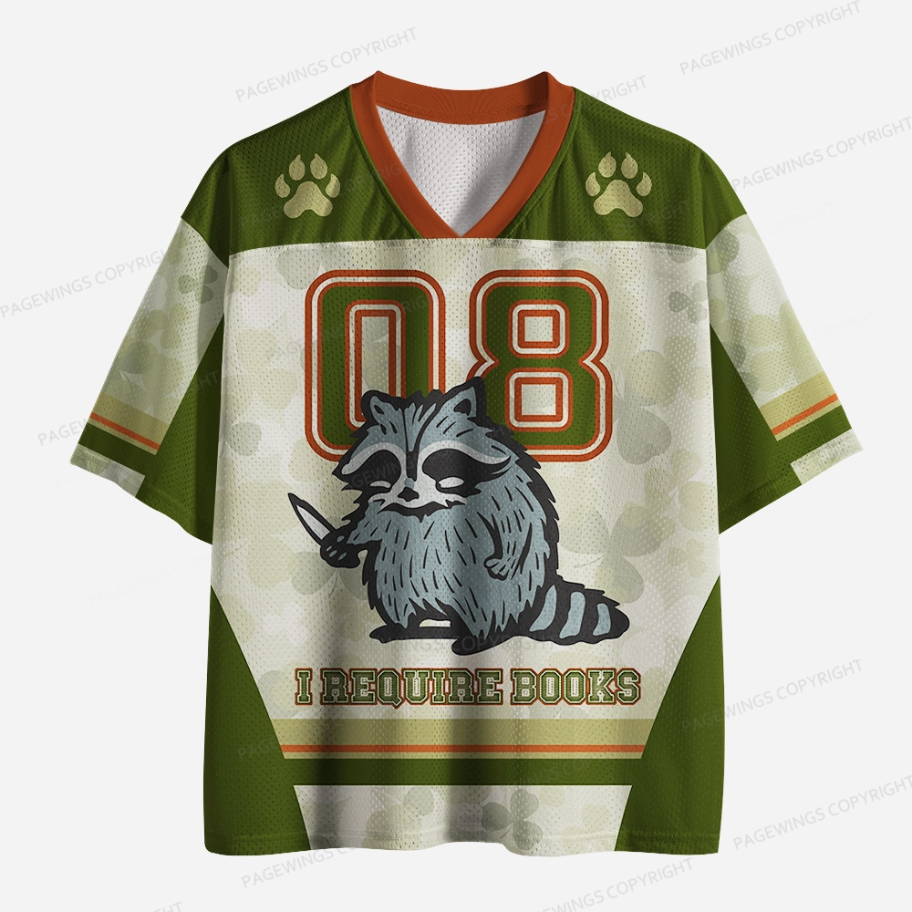 Pagewings I Require Books Unisex Mesh Jersey