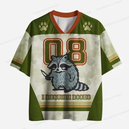 Pagewings I Require Books Unisex Mesh Jersey