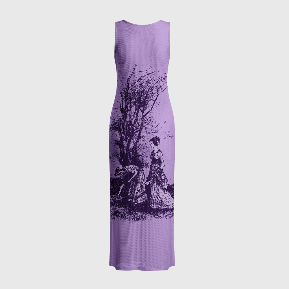 Pagewings Reading Crochet Maxi Dress