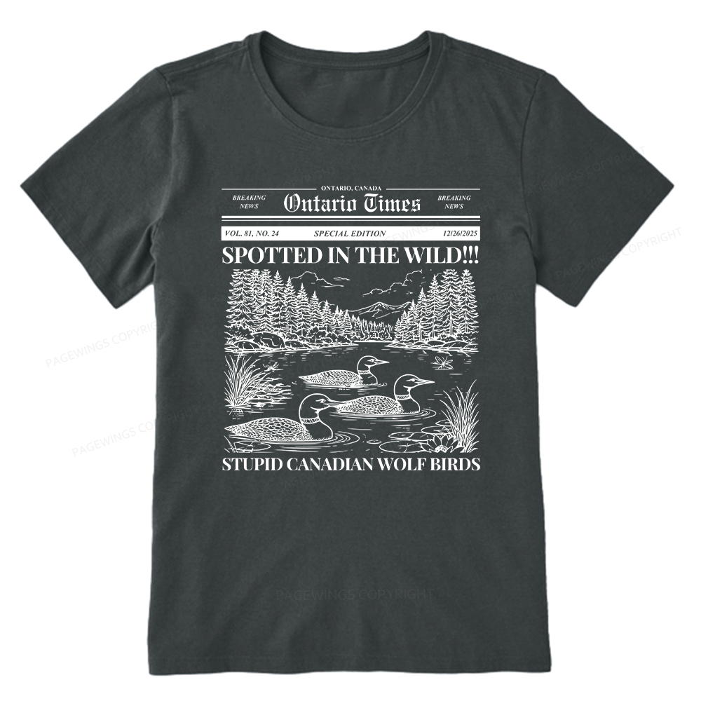 Pagewings Stupid Canadian Wolf Bird Unisex Classic T-shirt