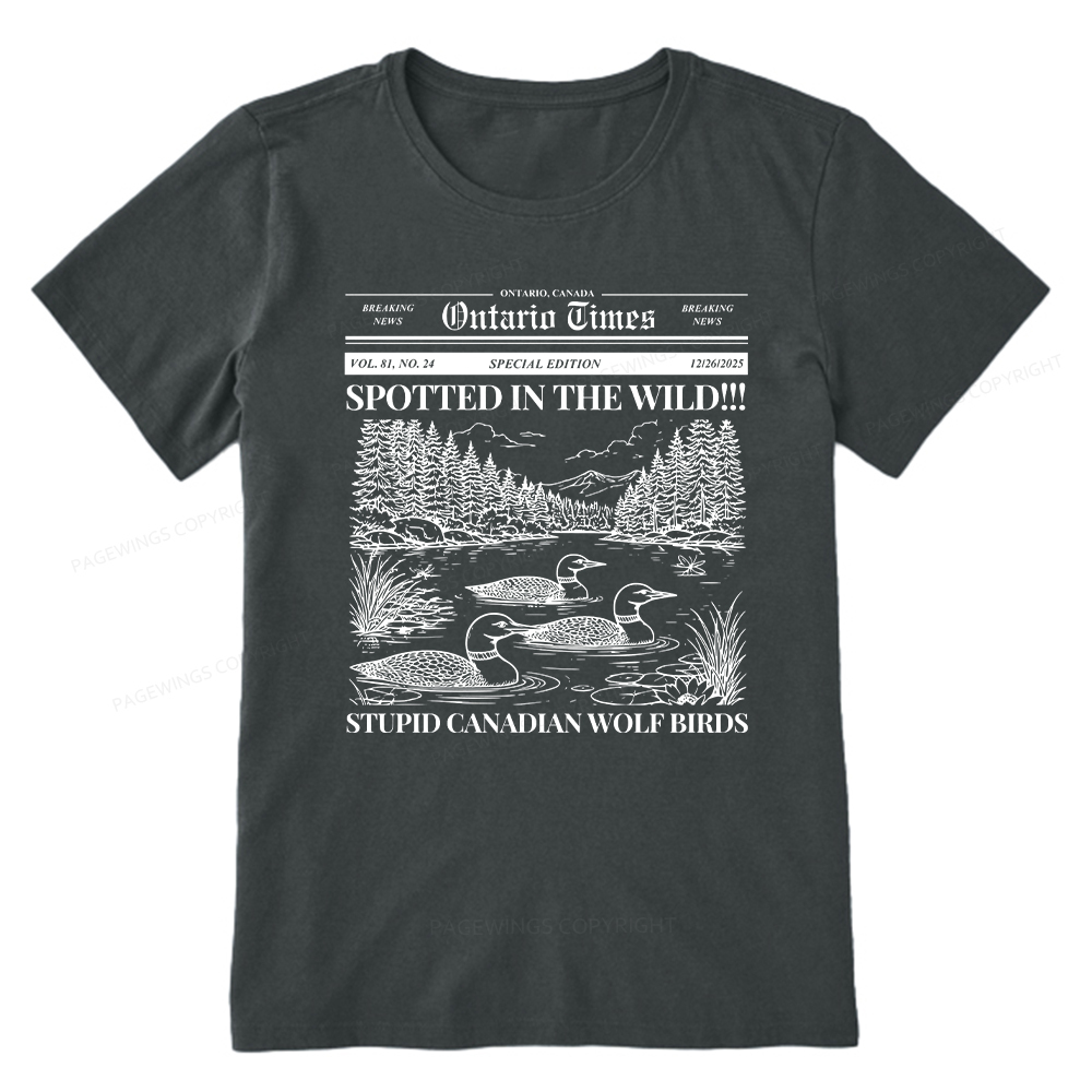 Pagewings Stupid Canadian Wolf Bird Unisex Classic T-shirt