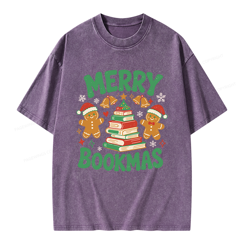 Pagewings Merry Christmas Unisex Washed T-shirt