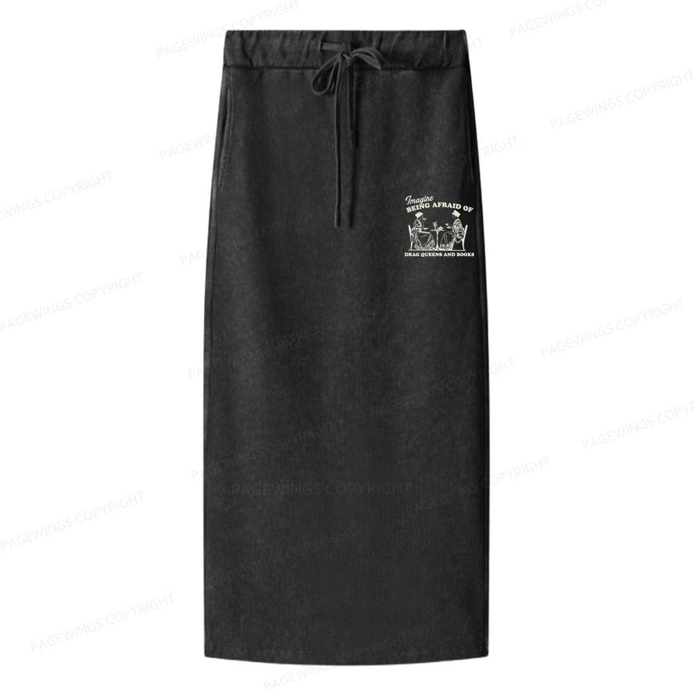 Pagewings Drag Queens Women Washed Long Skirts