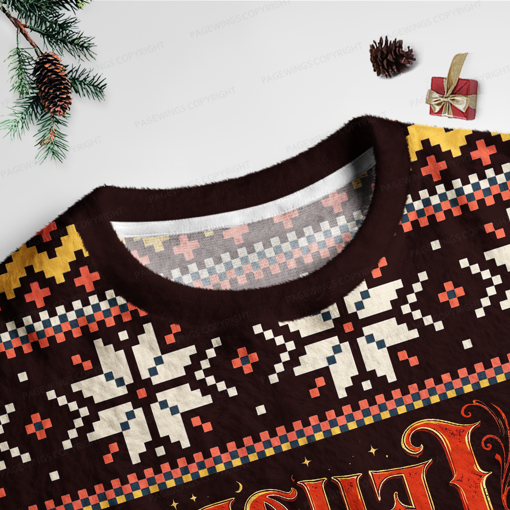 Pagewings Fantasy Book Lover Unisex Ugly Light Knit Sweatshirt