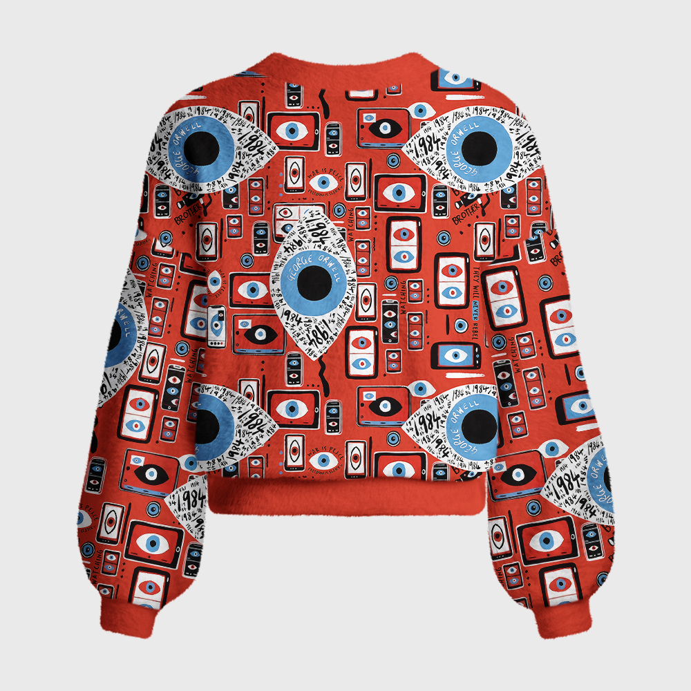 Pagewings Dystopian Book Lovers Women's Cardigan Sweater