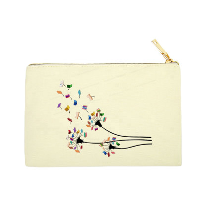 Pagewings Cute Dandelion Books Flower Fly Pouch