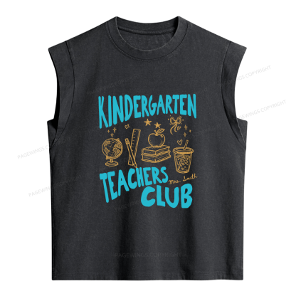 Pagewings Personalized Teachers Club Women's Washed Tank Top
