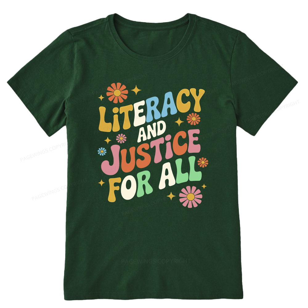Pagewings Literacy And Justice For All Unisex Classic T-shirt