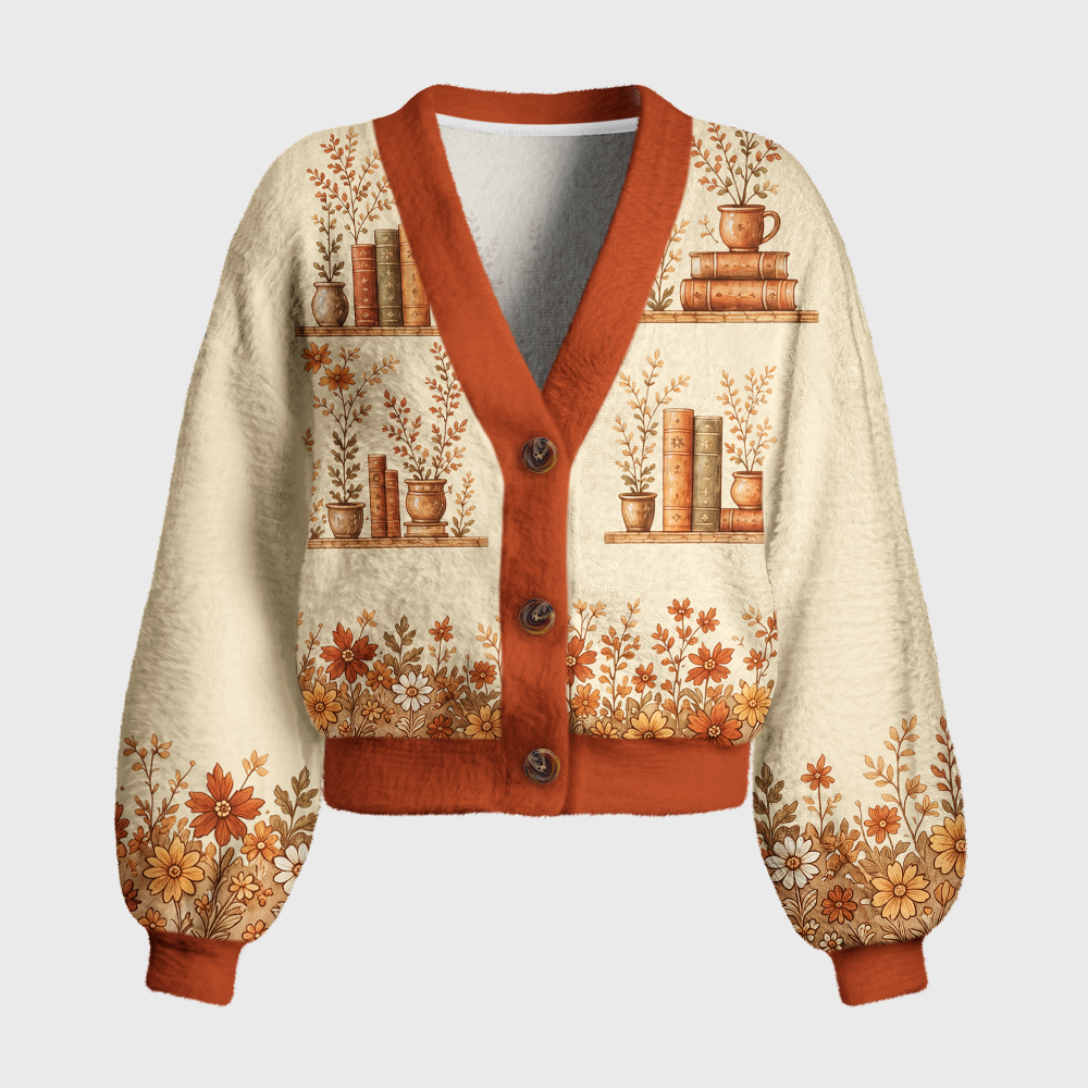 Pagewings Bookish Vibe Women's Cardigan Sweater