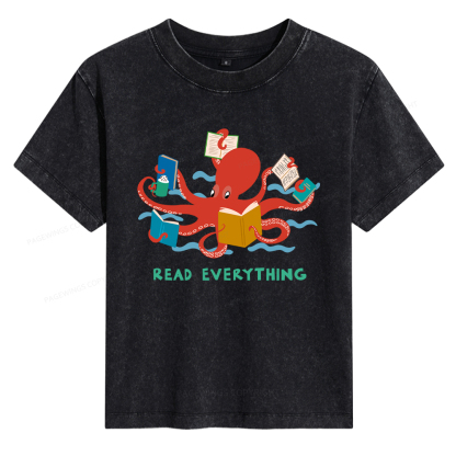 Pagewings Read Everything Women's Washed T-shirt