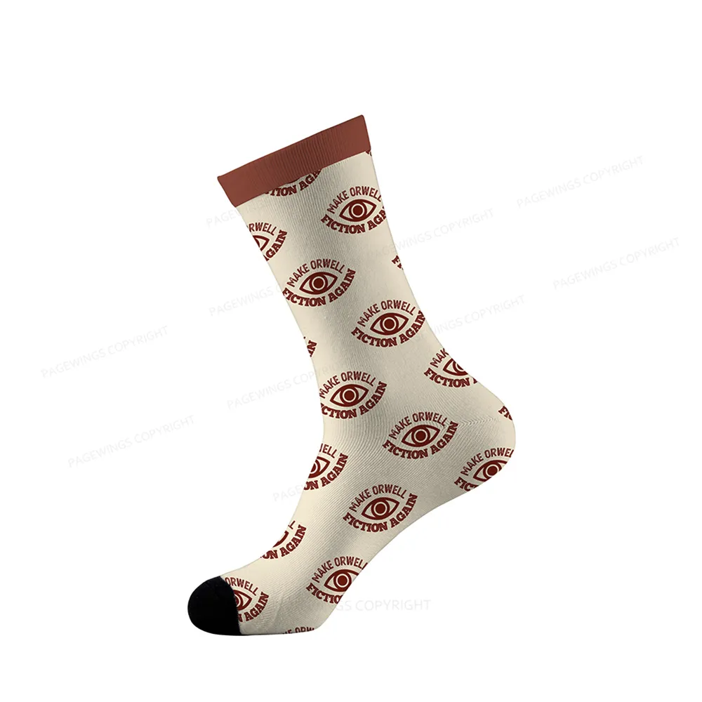 Pagewings Make Orwell Fiction Again Socks