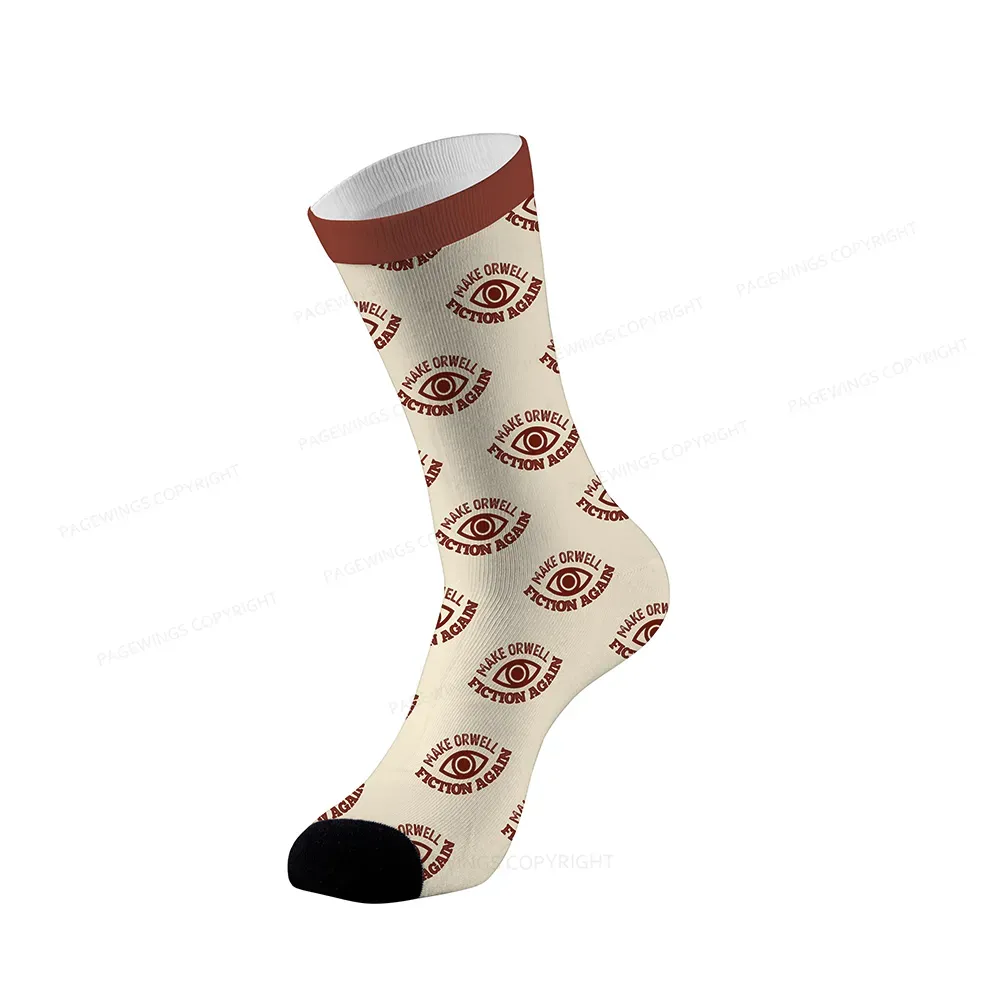 Pagewings Make Orwell Fiction Again Socks