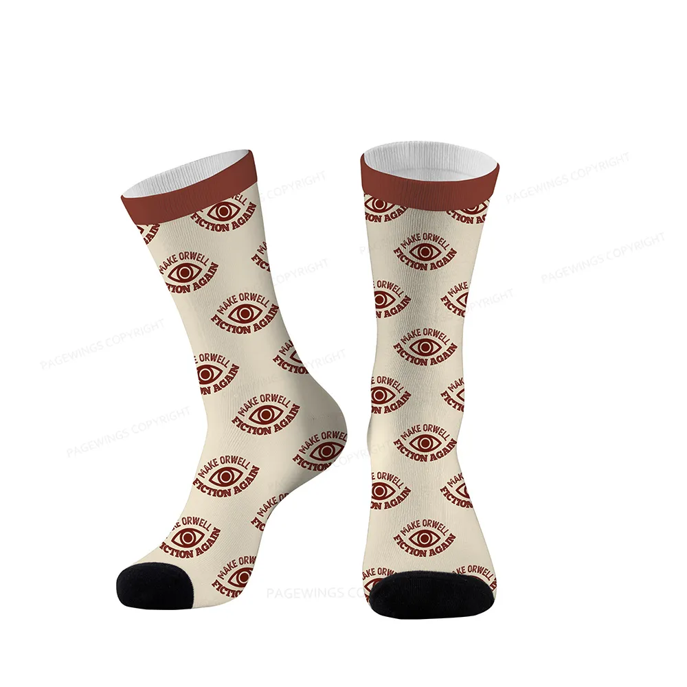 Pagewings Make Orwell Fiction Again Socks