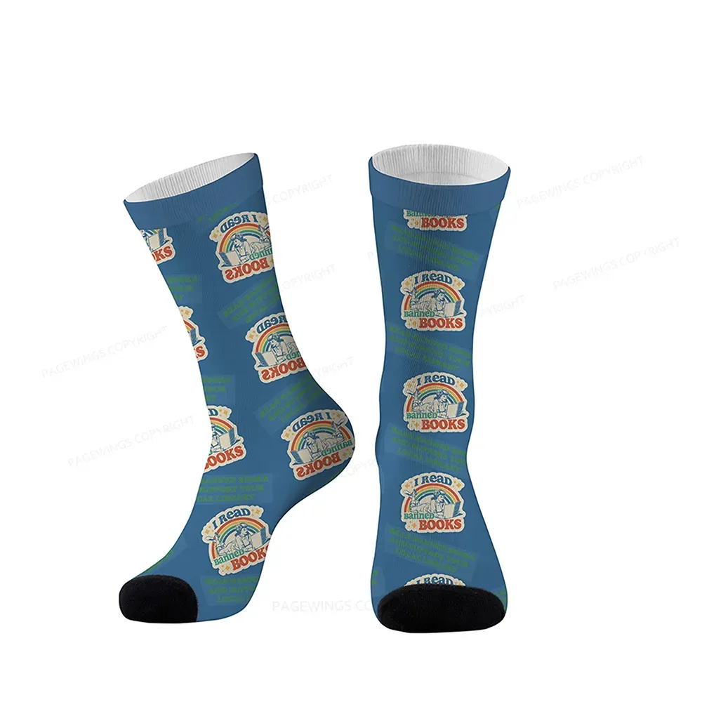 Pagewings I Read Banned Books Socks