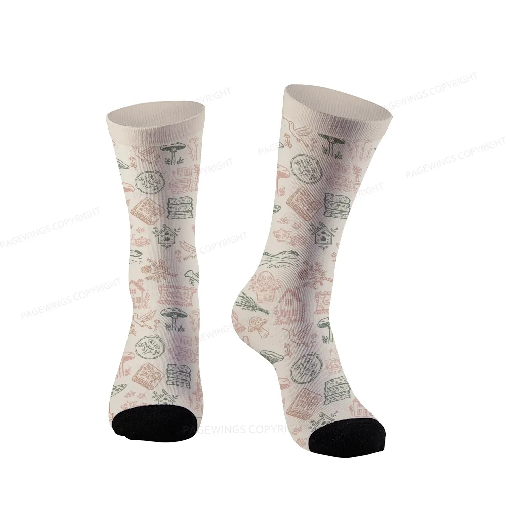 Pagewings Read Books Be Kind Stay Weird Unisex Socks