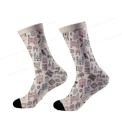 Pagewings Bookish Book Lovers Unisex Socks