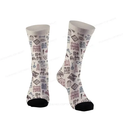 Pagewings Bookish Book Lovers Unisex Socks