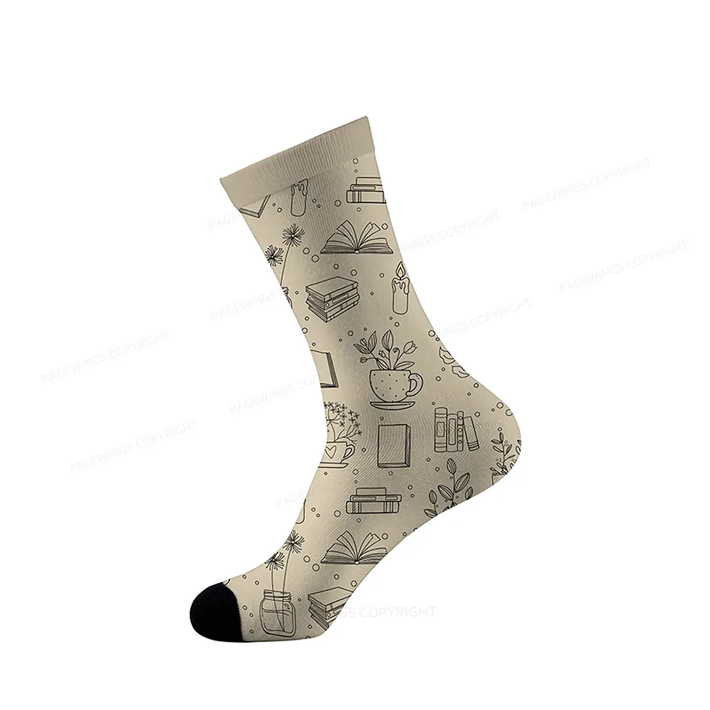 Pagewings Read Books Be Kind Stay Weird Socks