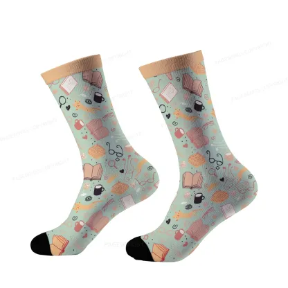 Pagewings Read Books Be Kind Stay Weird Unisex Socks