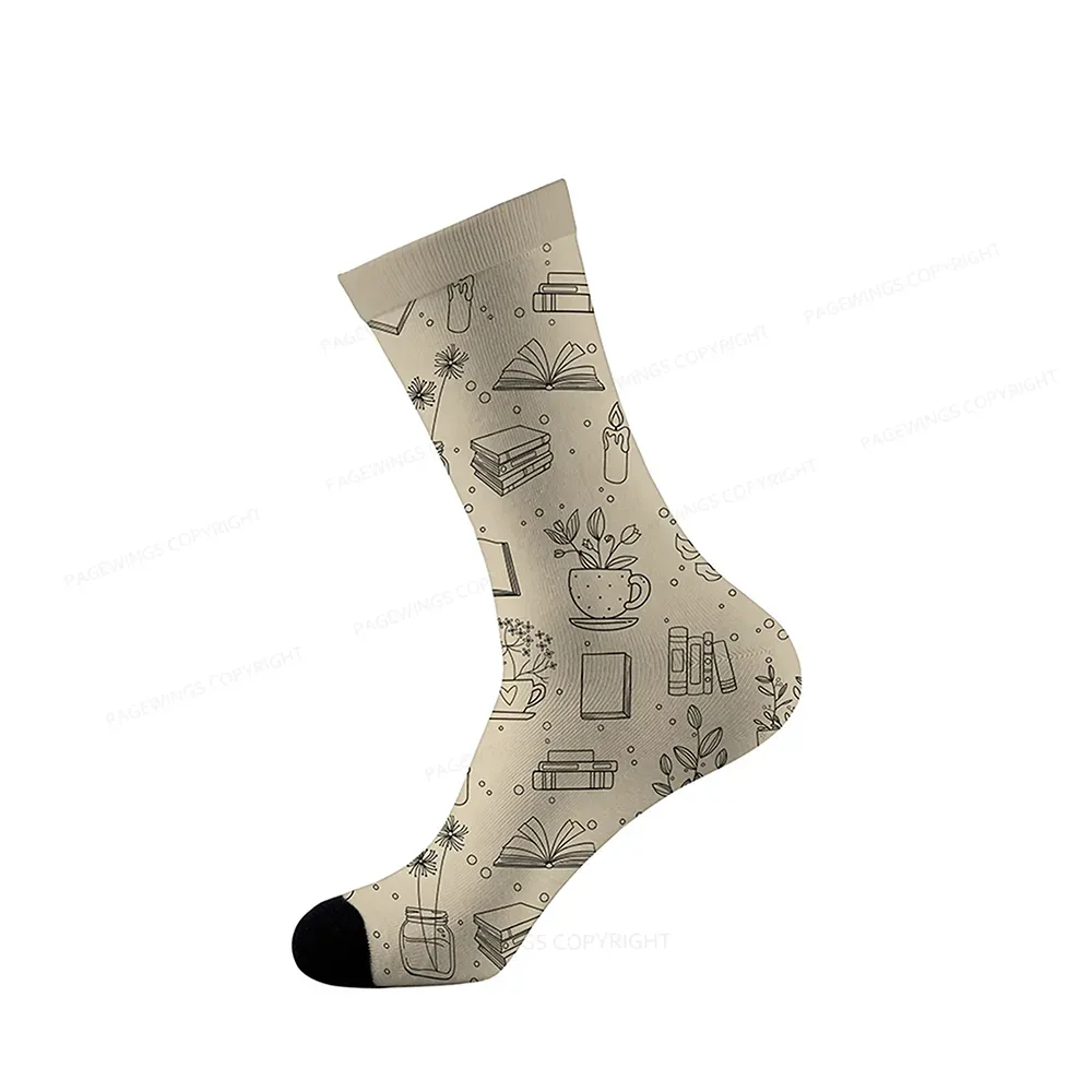 Pagewings Read Books Be Kind Stay Weird Socks