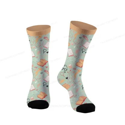 Pagewings Read Books Be Kind Stay Weird Unisex Socks