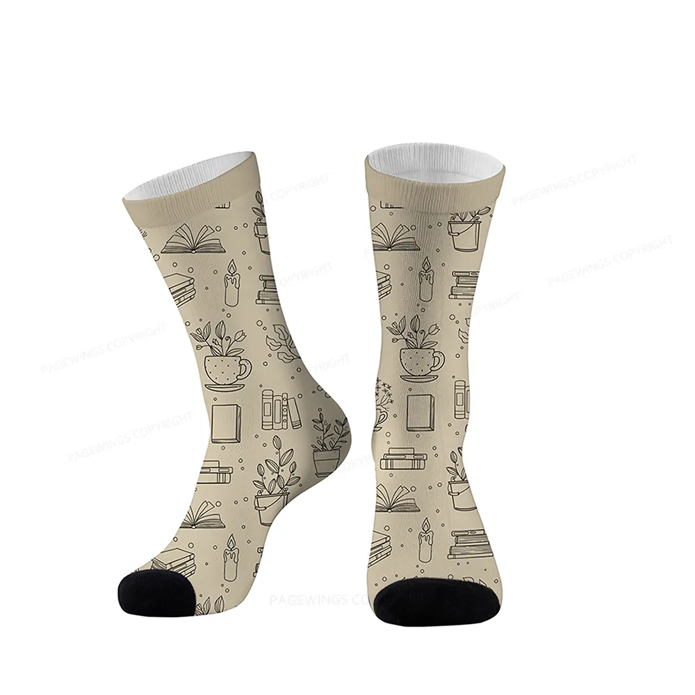 Pagewings Read Books Be Kind Stay Weird Socks