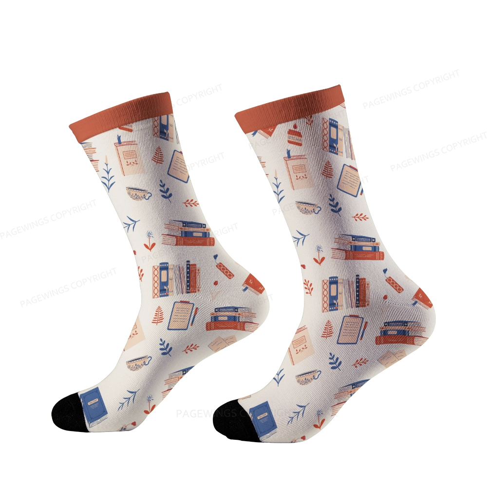 Pagewings Read Books All Day Unisex Socks