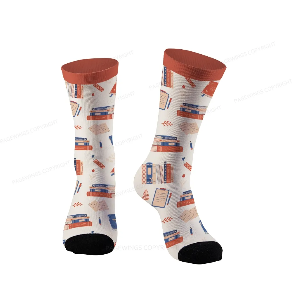 Pagewings Read Books All Day Unisex Socks