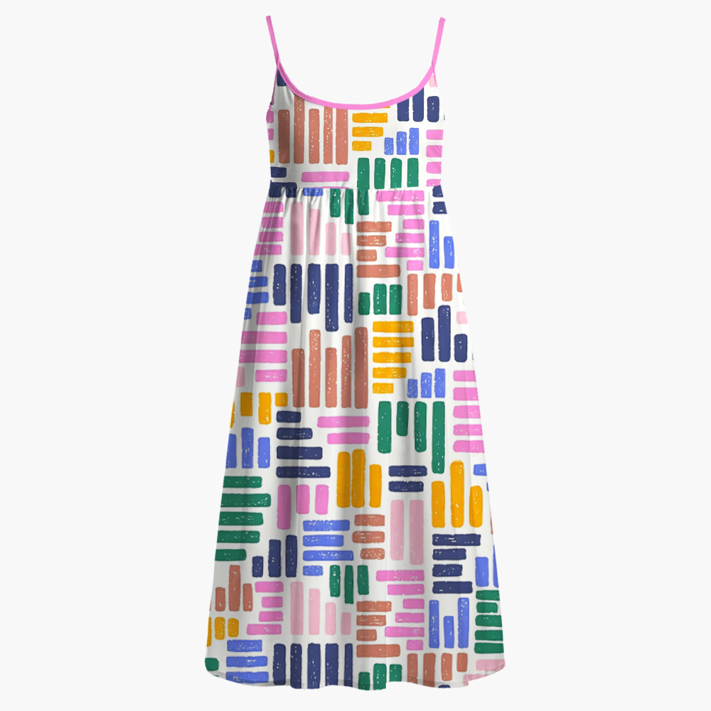 Pagewings Bookish Summer Printed Spaghetti Strap Midi Sundress