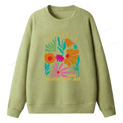 Pagewings Literacy And Justice Unisex Knit Sweatshirt
