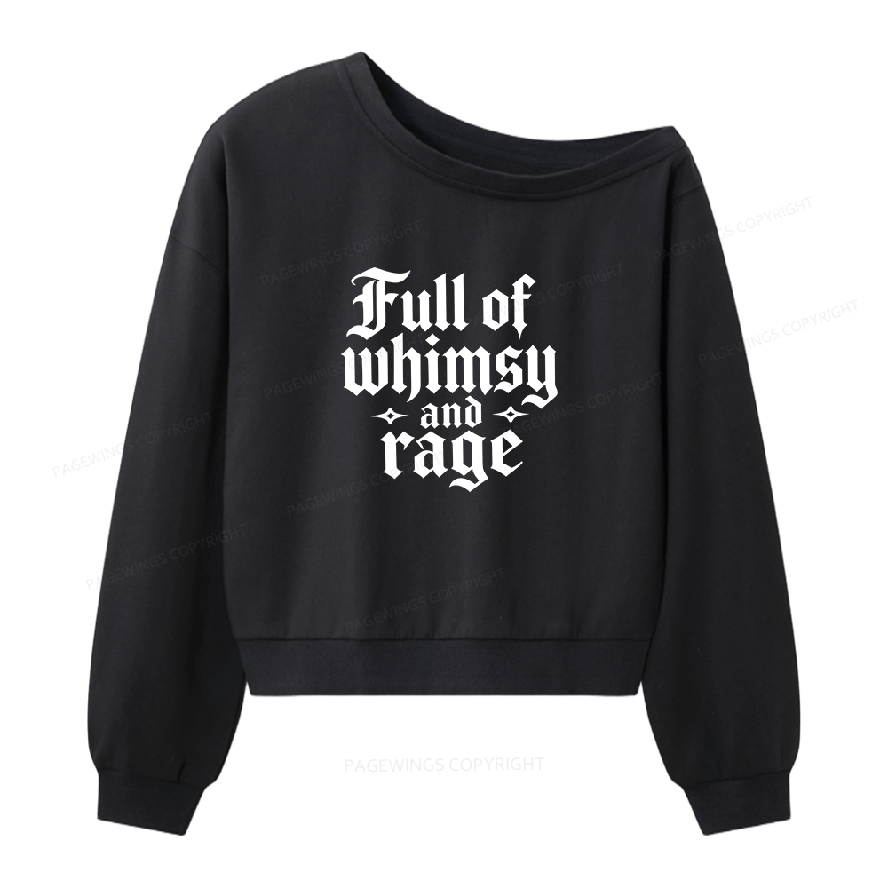 Pagewings Full of Whimsy Women Off Shoulder Sweatshirt