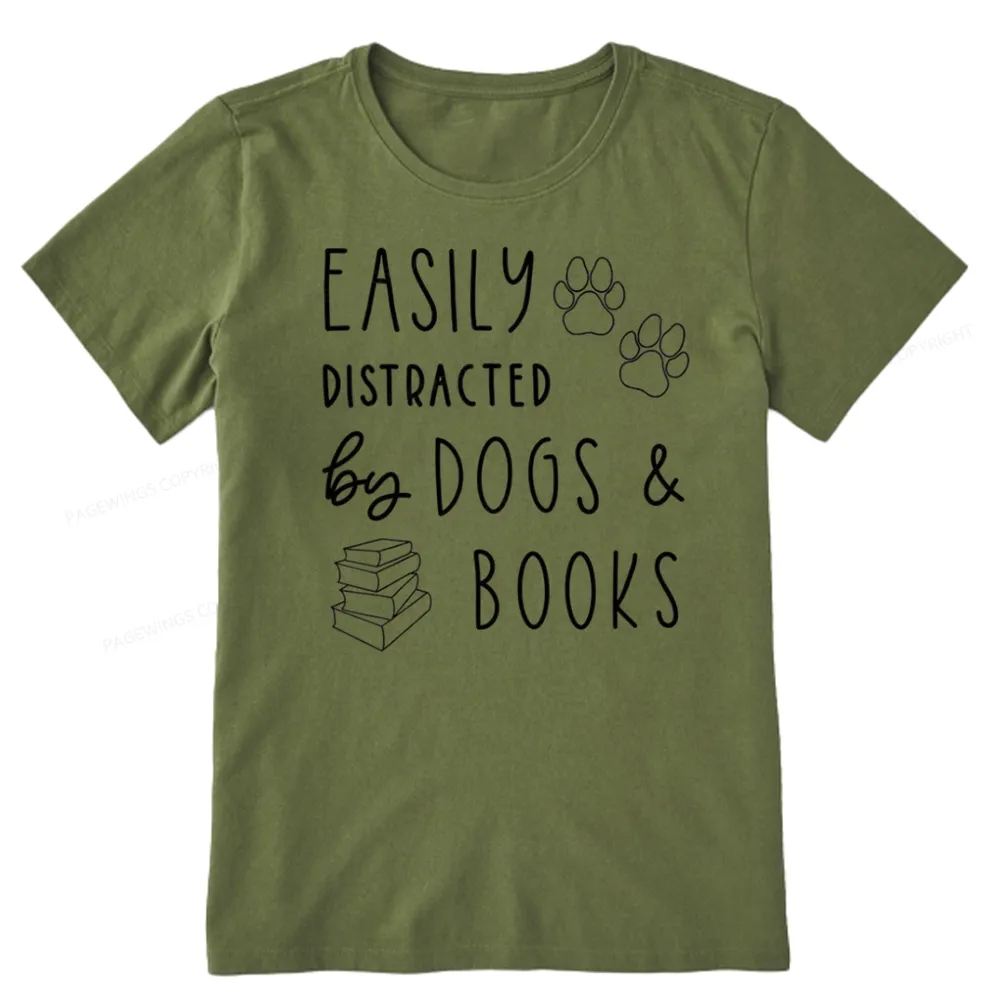 Pagewings Dogs And Books Unisex Classic T-shirt