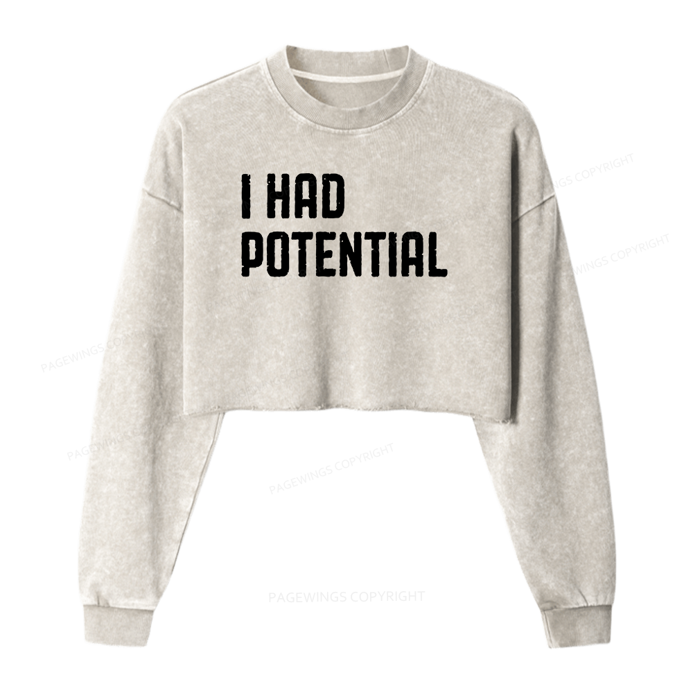 Pagewings Sci-Fi Bookish Washed Crop Sweatshirt