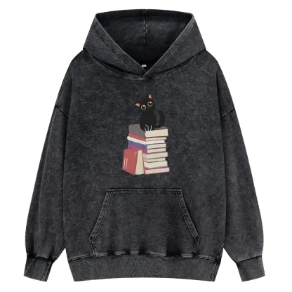 Pagewings It's A Good Day To Read Books Unisex Washed Hoodie