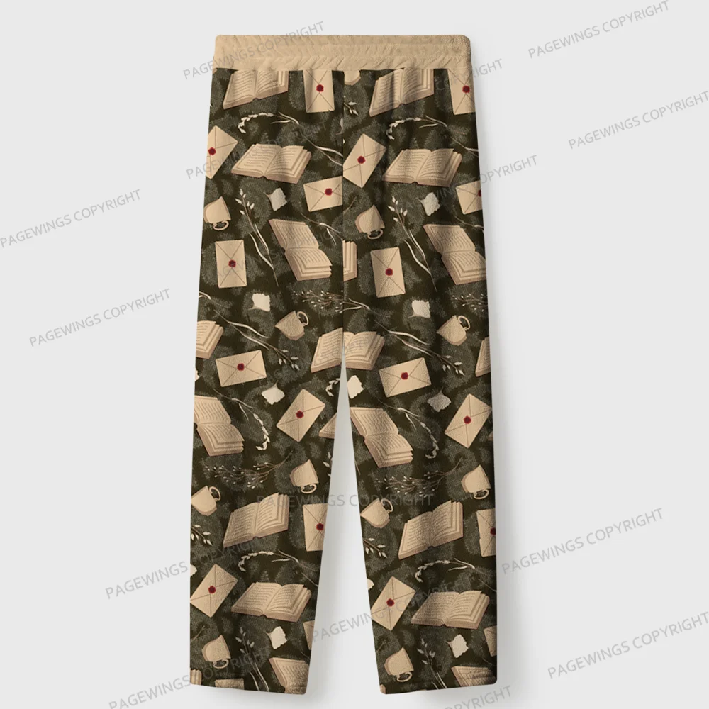 Pagewings Cozy Reading Unisex Flannel Pajama Set