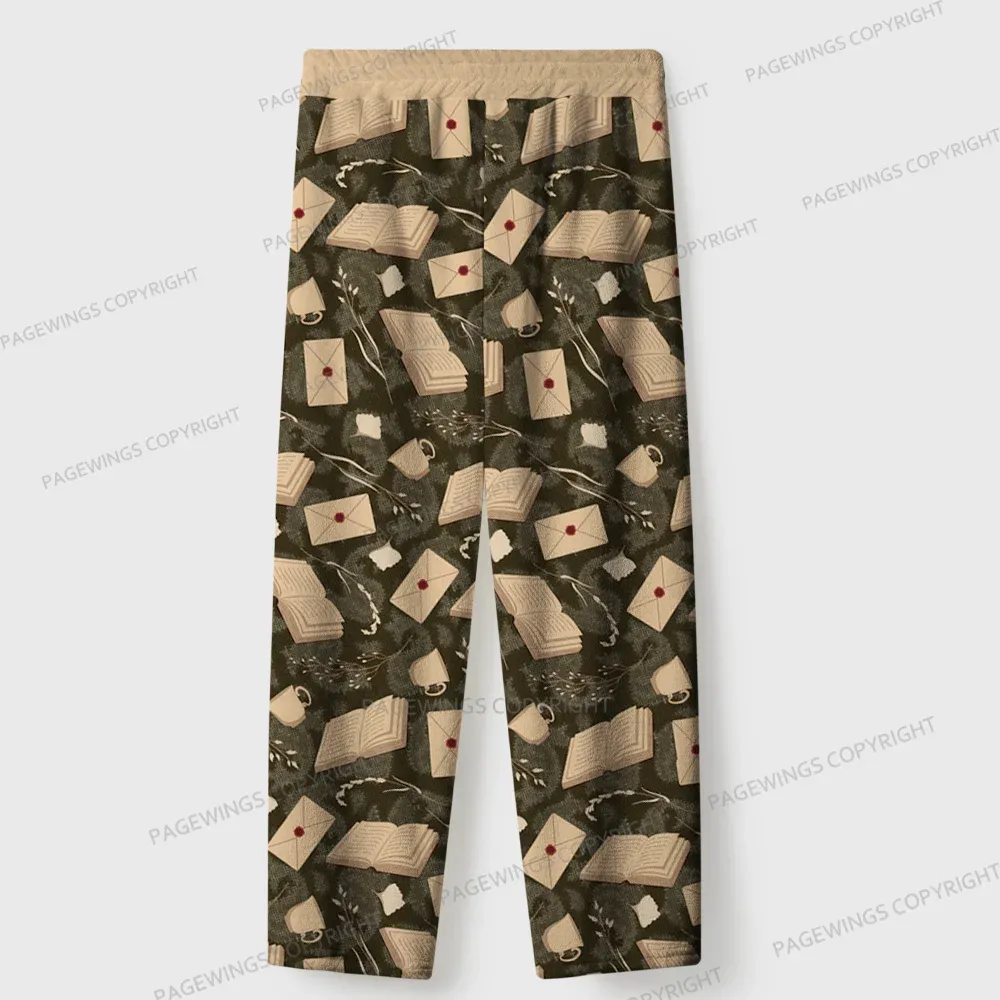 Pagewings Cozy Reading Unisex Flannel Pajama Set