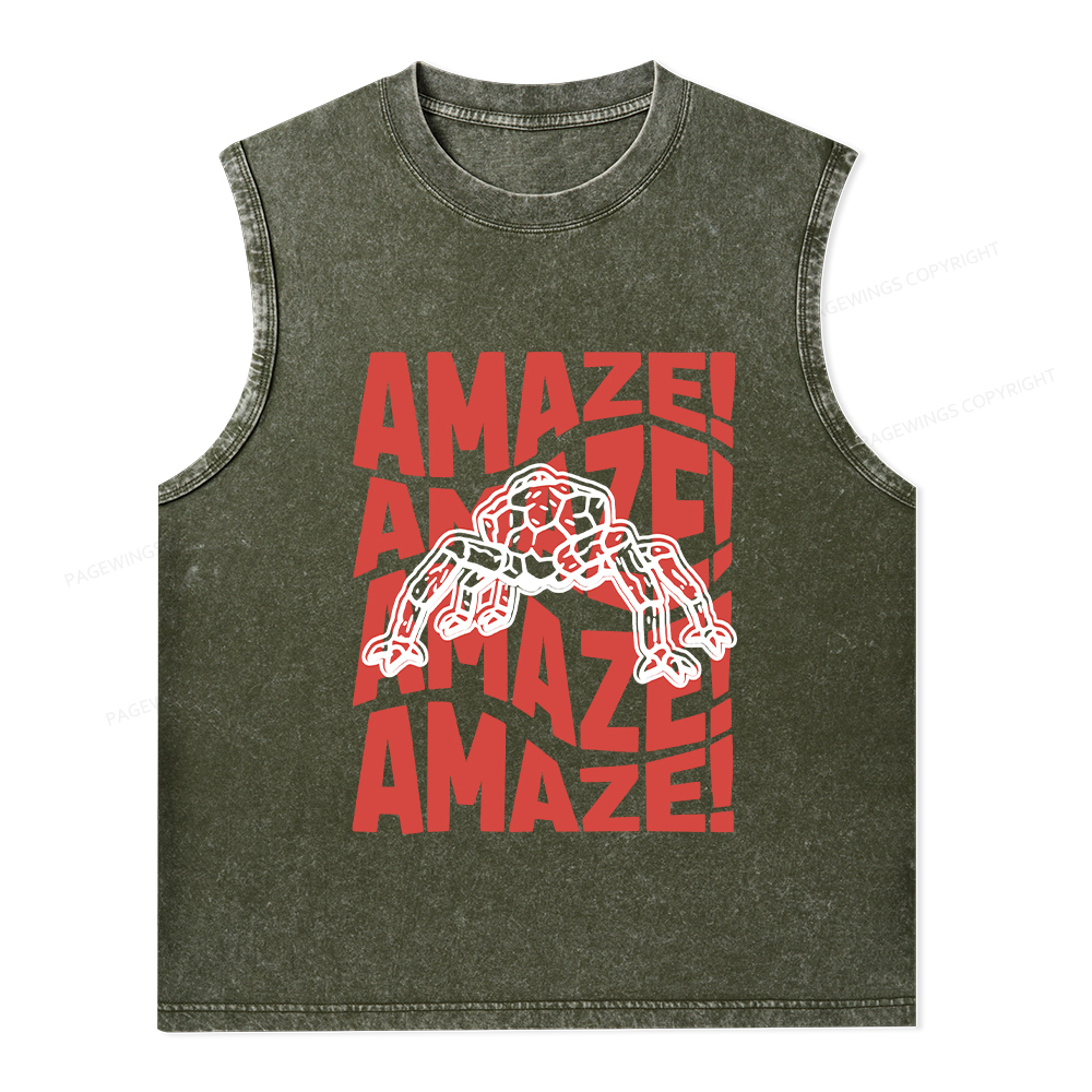Pagewings Amaze Space Unisex Washed Tank Top