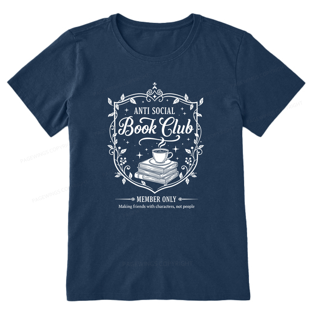 Pagewings Anti Social Book Club Unisex Classic T-shirt