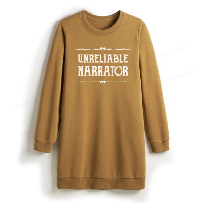Pagewings Unreliable Narrator Sweatshirt Dress