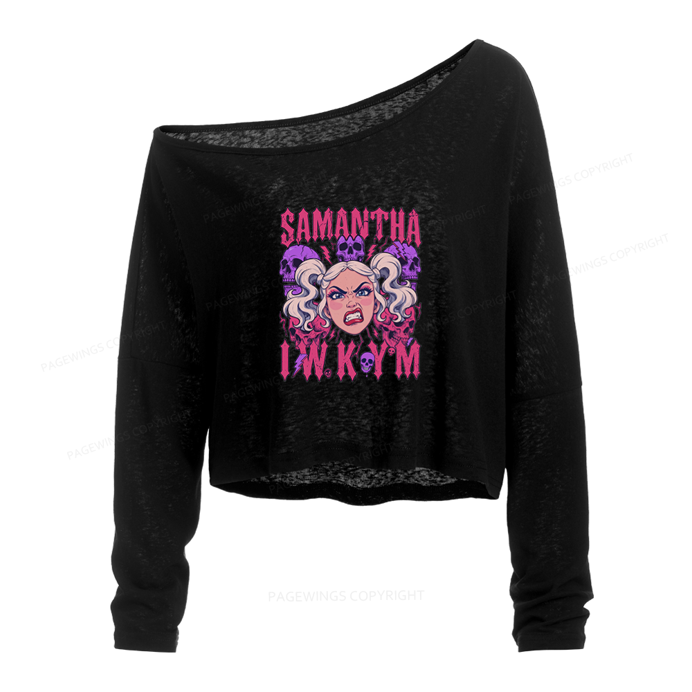 Pagewings Sci Fi Bookish Slouchy Long Sleeve Off Shoulder T-shirt