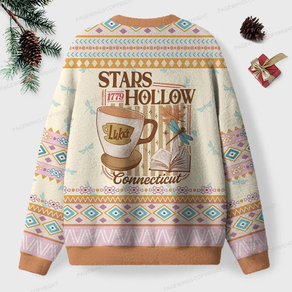Pagewings Stars Hollow 1779 Connecticut Unisex Ugly Knit Sweatshirt