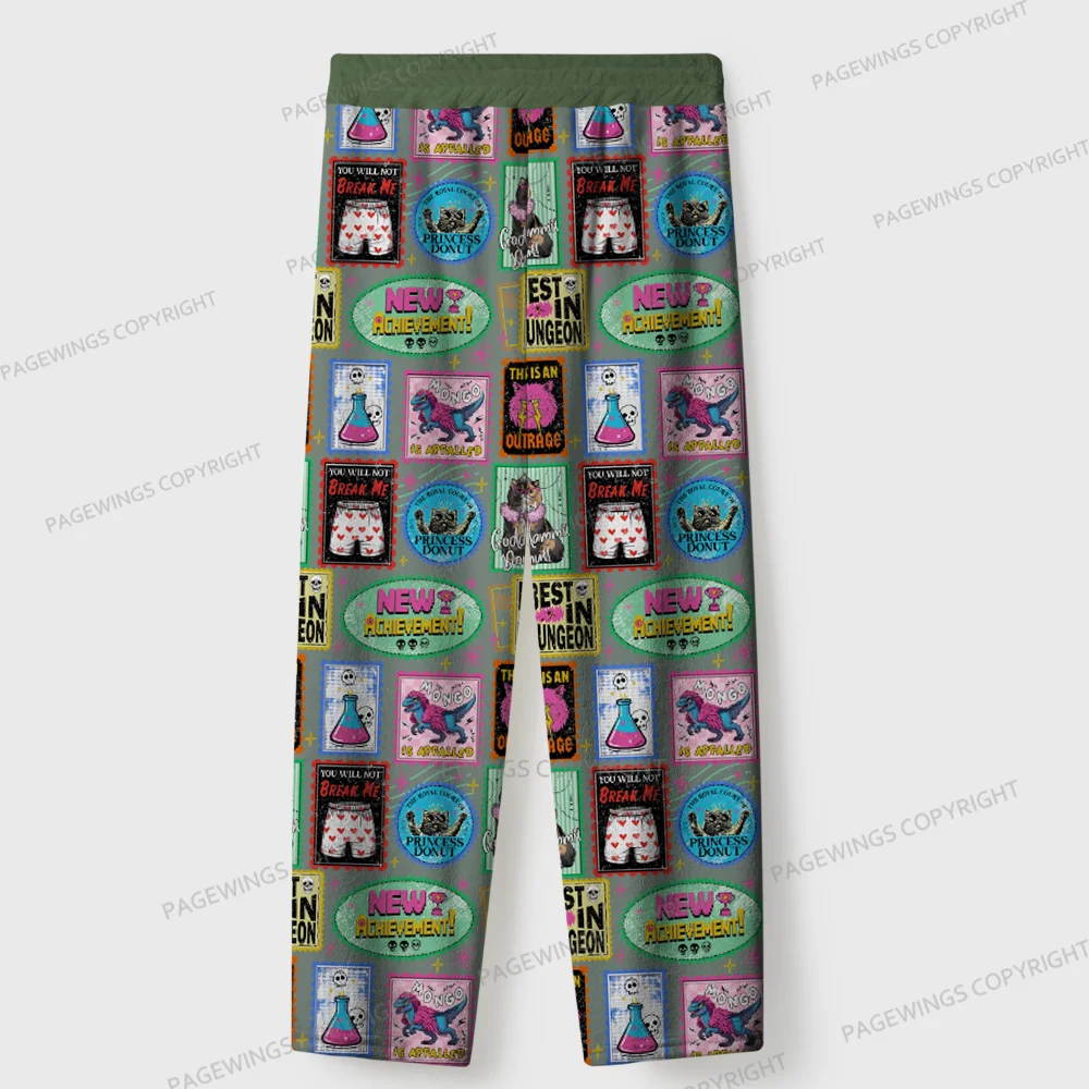 Pagewings Cozy Reading Unisex Flannel Pajama Set