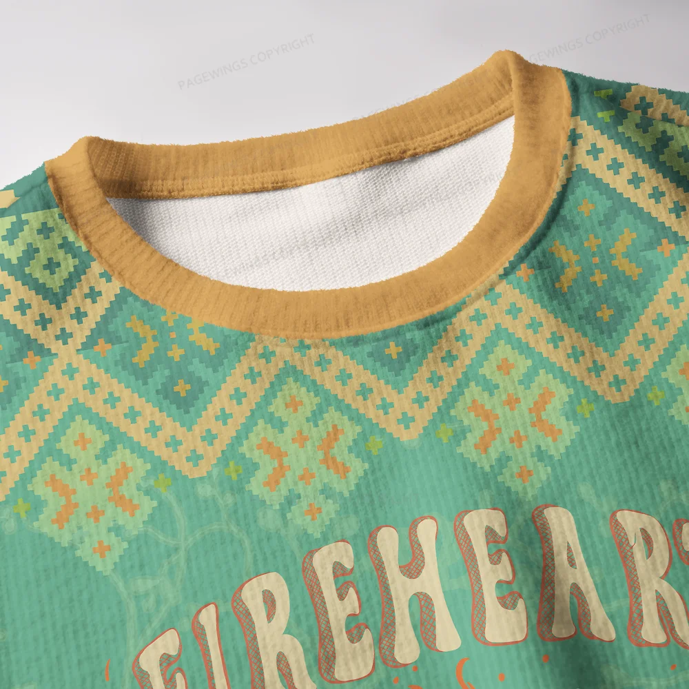 Pagewings Fireheart Unisex Ugly Knit Sweatshirt