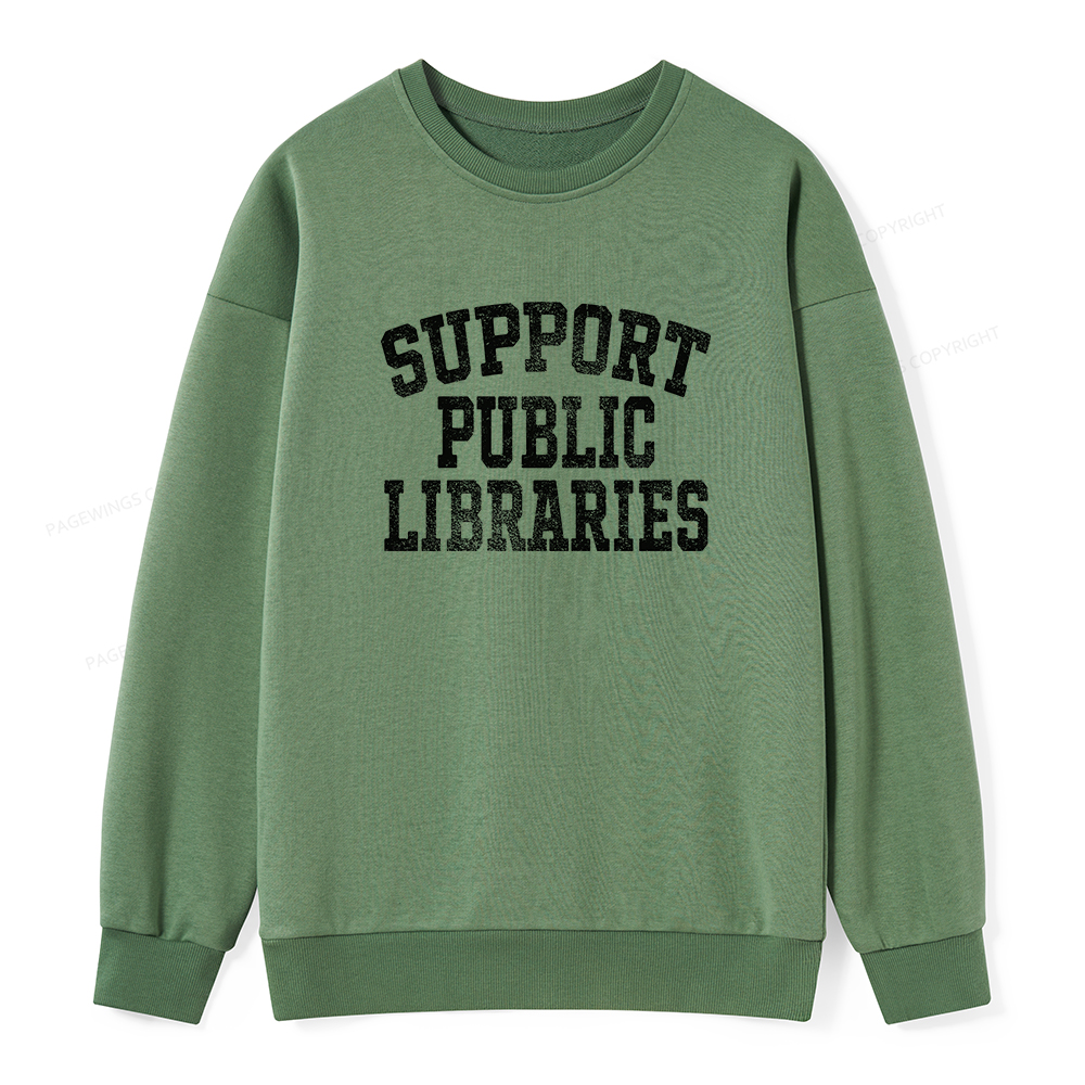 Pagewings Support Public Libraries Unisex Classic Sweatshirt