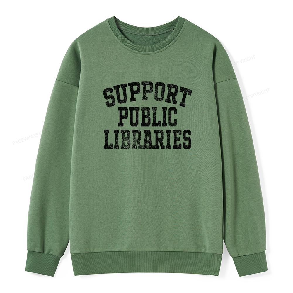 Pagewings Support Public Libraries Unisex Classic Sweatshirt