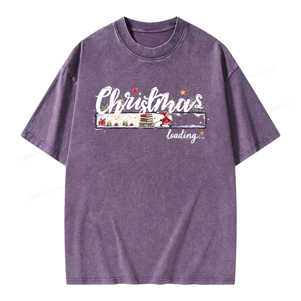 Pagewings Christmas Countdown Unisex Washed T-shirt