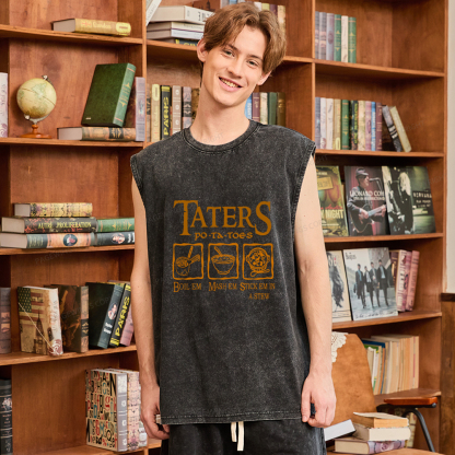 Pagewings Taters PoTaToes Unisex Washed Tank Top