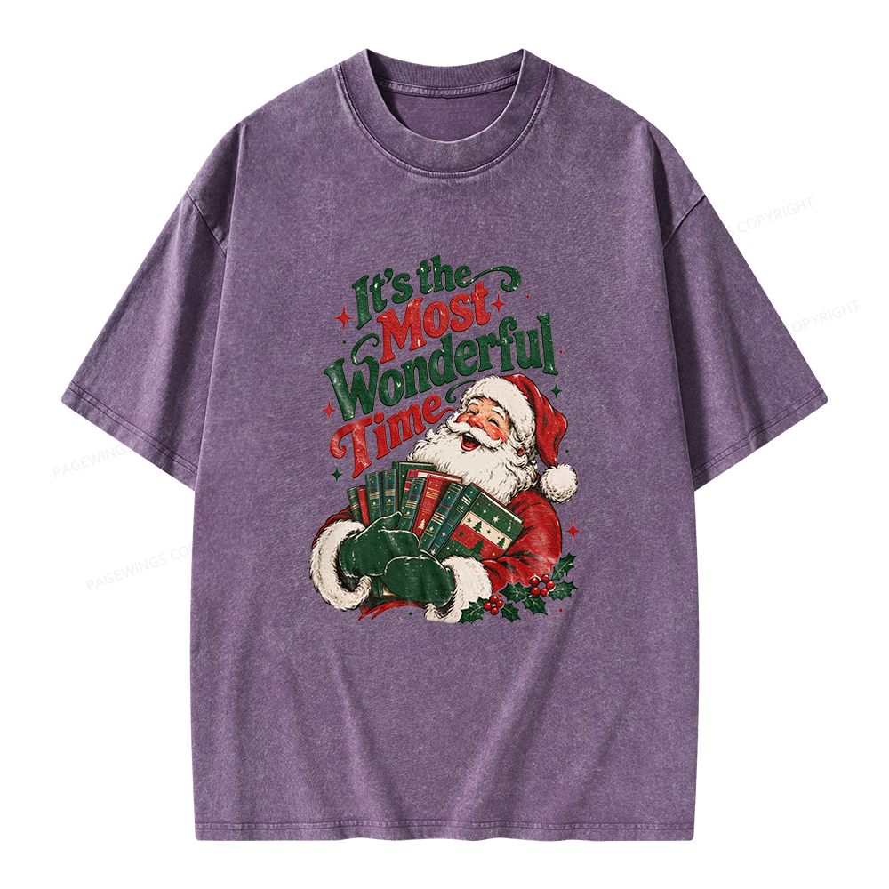 Pagewings Wonderful Time Unisex Washed T-shirt