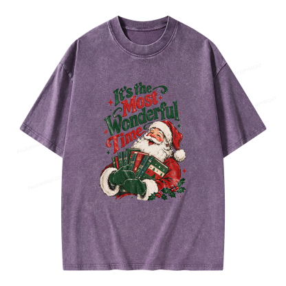 Pagewings Wonderful Time Unisex Washed T-shirt