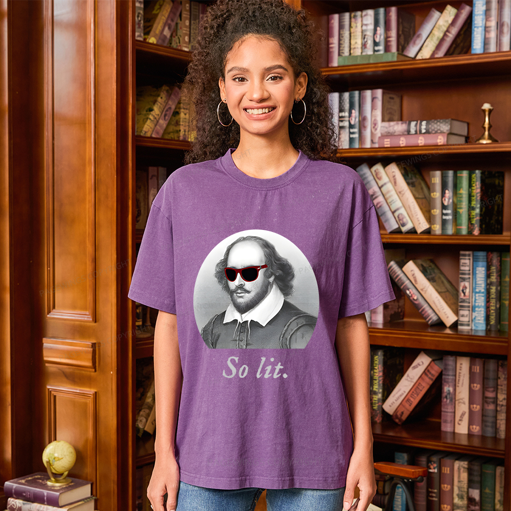 Pagewings So Lit  Unisex Washed T-shirt